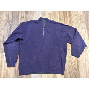 Tommy Bahama‎ 1/4 Zip Pullover Men's Size Med Purple Sweater